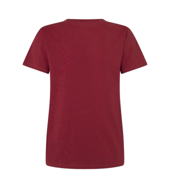 Pepe Jeans Fiore T-shirt bordowy