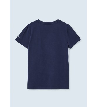 Pepe Jeans Vlag Logo T-shirt blauw