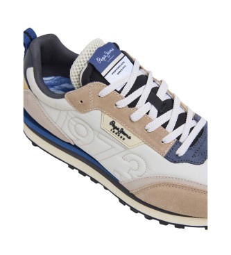 Pepe Jeans Foster Connect beige leren schoenen