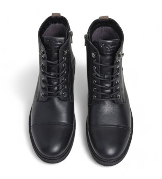 Pepe Jeans Fred Land Lederstiefeletten schwarz