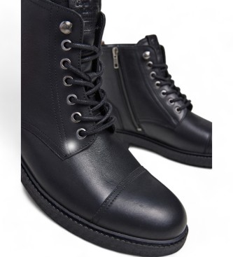 Pepe Jeans Fred Land Lederstiefeletten schwarz