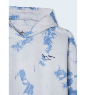 Pepe Jeans Sweat-shirt bleu de Genve, blanc