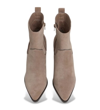 Pepe Jeans Botines de Piel Gina Smart beige