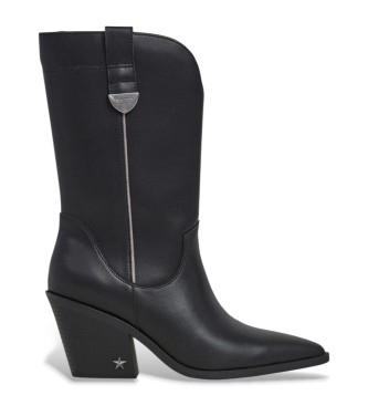 Pepe Jeans Gina Western Leather Boots preto