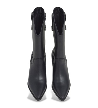 Pepe Jeans Gina Western Leather Boots preto