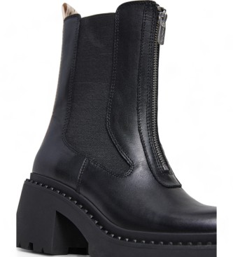 Pepe Jeans Glen Desert Leather Ankle Boots black