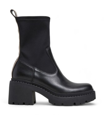 Pepe Jeans Bottines en cuir Glen Mix noir