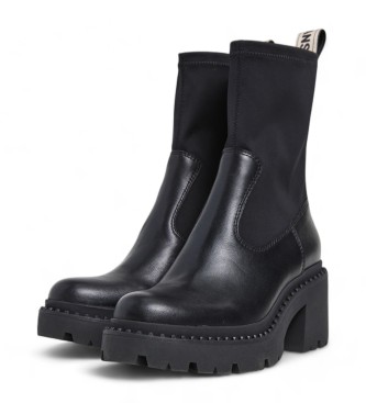 Pepe Jeans Bottines en cuir Glen Mix noir