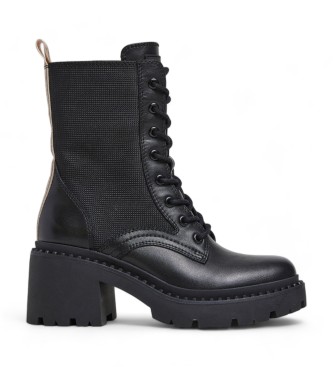 Pepe Jeans Glen West - Bottines en cuir noir