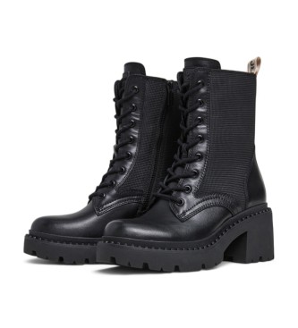 Pepe Jeans Botines de Piel Glen West negro