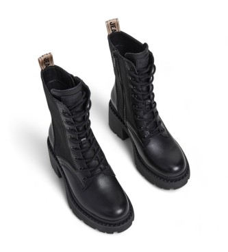 Pepe Jeans Glen West - Bottines en cuir noir