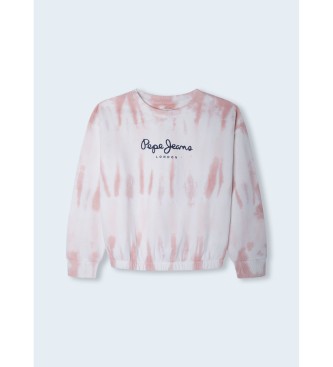 Pepe Jeans Sweatshirt Grace pink, hvid