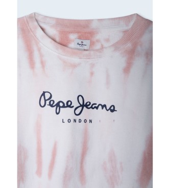 Pepe Jeans Sweat-shirt Grace rose, blanc