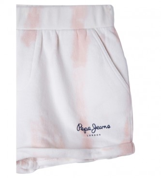 Pepe Jeans Grace Tie Dye Short Shorts, hvid