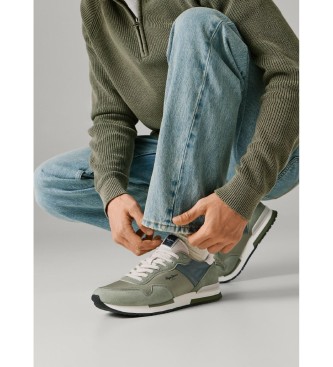 Pepe Jeans Osnovne usnjene superge Hailon zelena