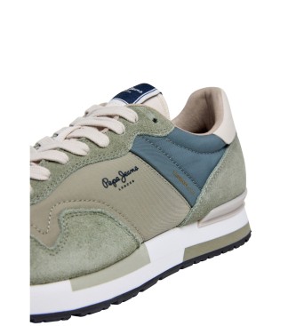 Pepe Jeans Osnovne usnjene superge Hailon zelena