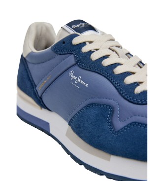 Pepe Jeans Osnovne usnjene superge Hailon modre barve