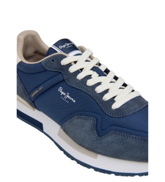 Pepe Jeans Osnovne usnjene superge Hailon mornarsko modre barve