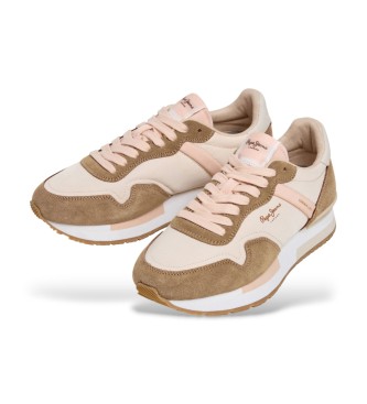 Pepe Jeans Osnovne usnjene superge Hailon rjave barve