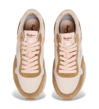 Pepe Jeans Osnovne usnjene superge Hailon rjave barve