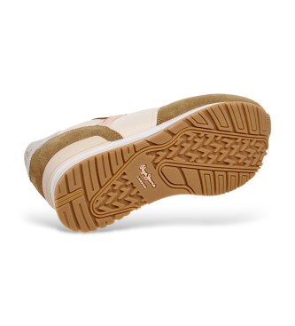 Pepe Jeans Osnovne usnjene superge Hailon rjave barve