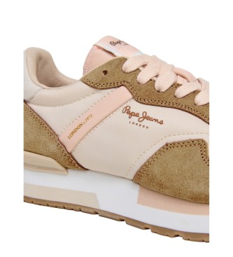 Pepe Jeans Osnovne usnjene superge Hailon rjave barve