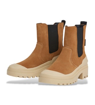 Pepe Jeans Hale Chelsea Ankle Boots brązowe