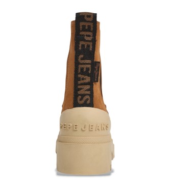 Pepe Jeans Hale Chelsea Ankle Boots brązowe