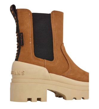 Pepe Jeans Hale Chelsea Ankle Boots brązowe