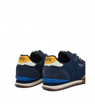 Pepe Jeans Sneakers Holland Retro in pelle blu navy