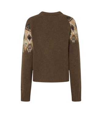 Pepe Jeans Sweter Holly brązowy