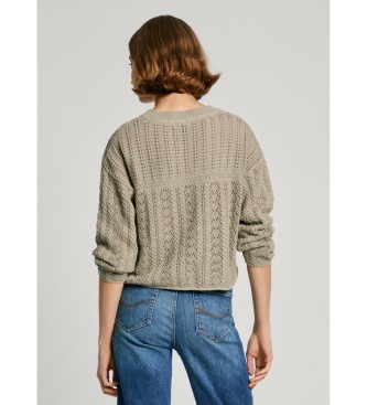 Pepe Jeans Zielony sweter Isadora