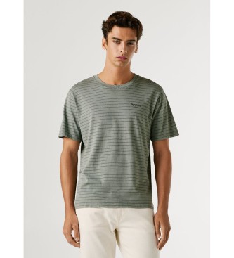 Pepe Jeans T-shirt � rayures Jacko vert