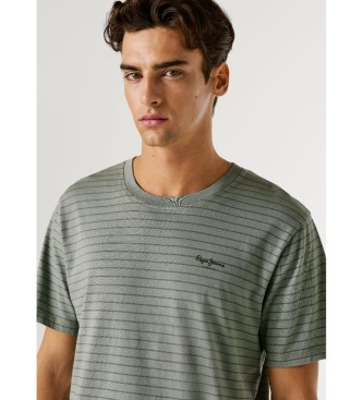 Pepe Jeans T-shirt � rayures Jacko vert