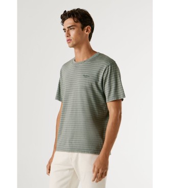 Pepe Jeans T-shirt � rayures Jacko vert