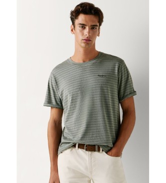 Pepe Jeans T-shirt � rayures Jacko vert