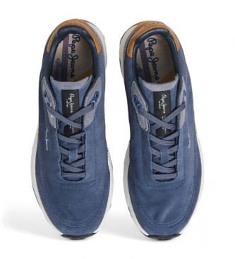 Pepe Jeans James Treck sapatilhas de couro azul-marinho