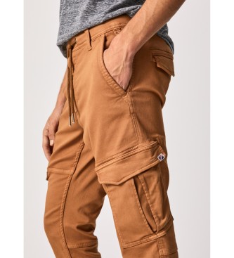 Pepe Jeans Jared cargo bukser brune