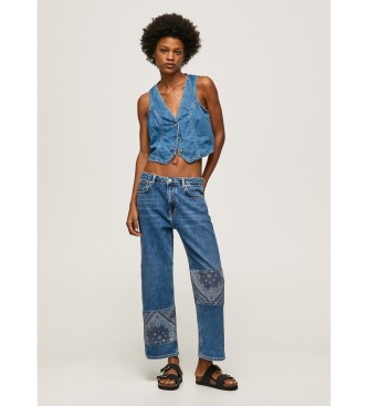 Pepe Jeans Jean Ani Fit Relaxed Mid Leg blue