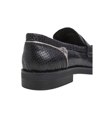 Pepe Jeans Judy Slangenleren loafers zwart