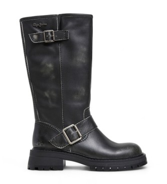 Pepe Jeans Kane Warme Lederstiefel schwarz