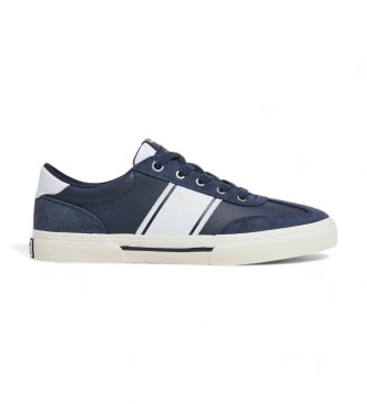 Pepe Jeans Tnis Kenton Club em pele azul-marinho