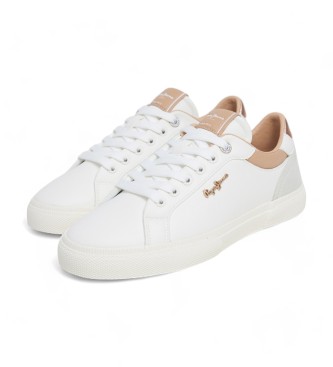 Pepe Jeans Kenton Court leather shoes white