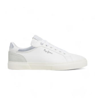 Pepe Jeans Zapatillas de piel Kenton Court blanco