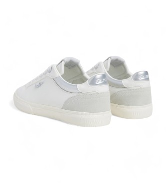 Pepe Jeans Zapatillas de piel Kenton Court blanco