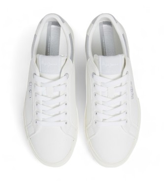 Pepe Jeans Zapatillas de piel Kenton Court blanco