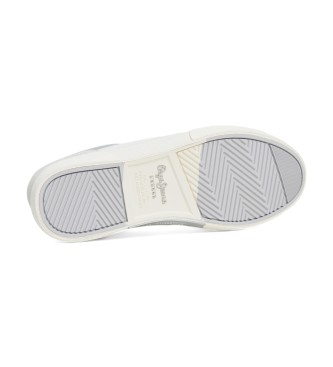 Pepe Jeans Zapatillas de piel Kenton Court blanco