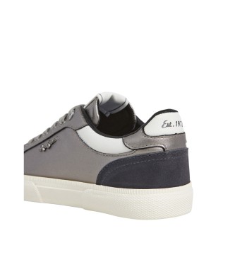 Pepe Jeans Srebrne trampki Kenton Glam