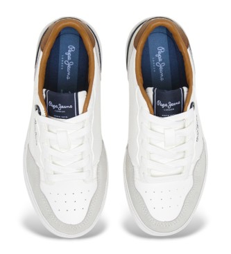 Pepe Jeans Kenton Rump B sapatos de couro branco