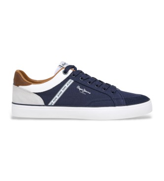 Pepe Jeans Baskets en cuir marine Kenton stage